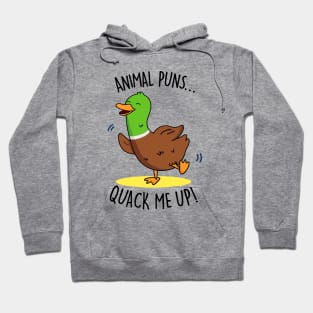 Animal Puns Quack Me Up Cute Duck Pun Hoodie